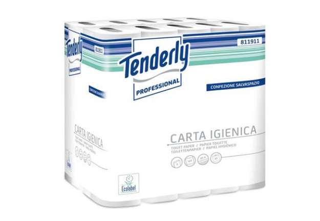 Immagine di Carta igienica Tenderly salvaspazio 2 veli 30 rotoli da 160 strappi - 811911U