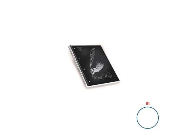 Immagine di Quaderni spiralati A4 Pigna Mont Blanc Soft Touch assortiti - foglio bianco - 100 ff - Conf. 5 pezzi