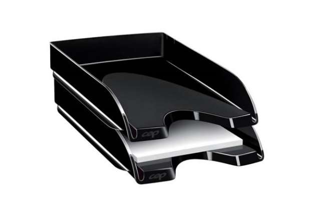 Immagine di Vaschette portacorrispondenza CEP Pro 34,8x25,7x6,6 cm nero - apertura frontale - 1002000161