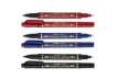 Immagine di Marcatore permanente doppia punta Pentel Twin Tip tratti F-M blu N75W-CE