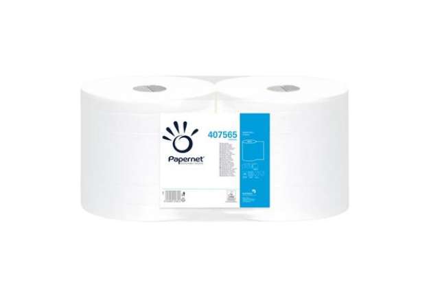 Immagine di Asciugatutto Industriale Papernet Ecolabel - 800 strappi - 2 veli Conf. 2 rotoli - 407565