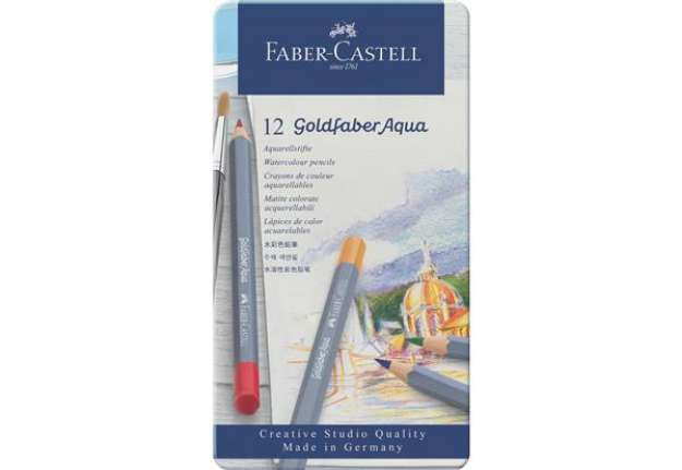 Immagine di Matite acquarellabili Goldfaber Aqua Faber-Castell 12 colori Conf. 12 pezzi 114612
