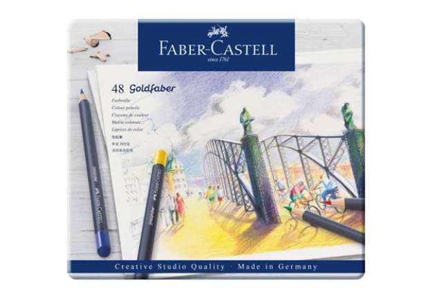 Immagine di Matite colorate  permanenti Goldfaber Faber-Castell 48 colori Con. 48 pezzi -114748