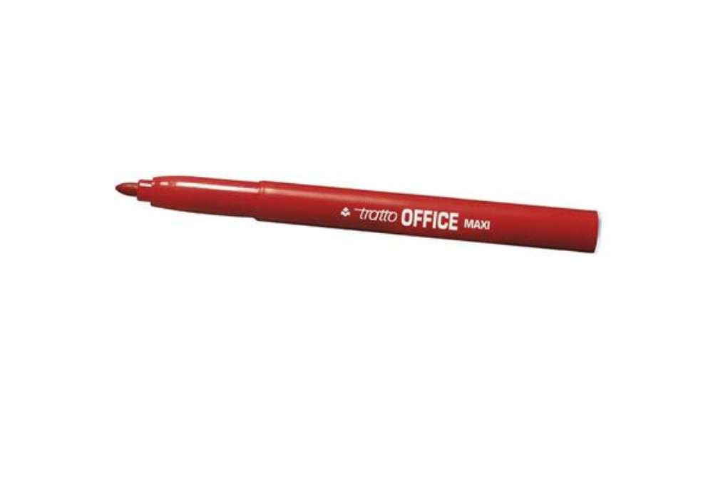 Immagine di Marcatori punta in fibra TRATTO Office punta conica 2 mm rosso Conf. 12 pezzi - F731602