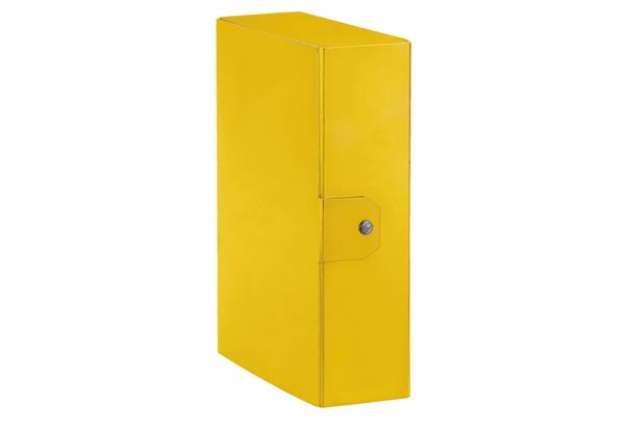 Immagine di Cartella portaprogetti Esselte C90 DELSO ORDER dorso 10 cm presspan lucido giallo 25x35 cm  - 390390