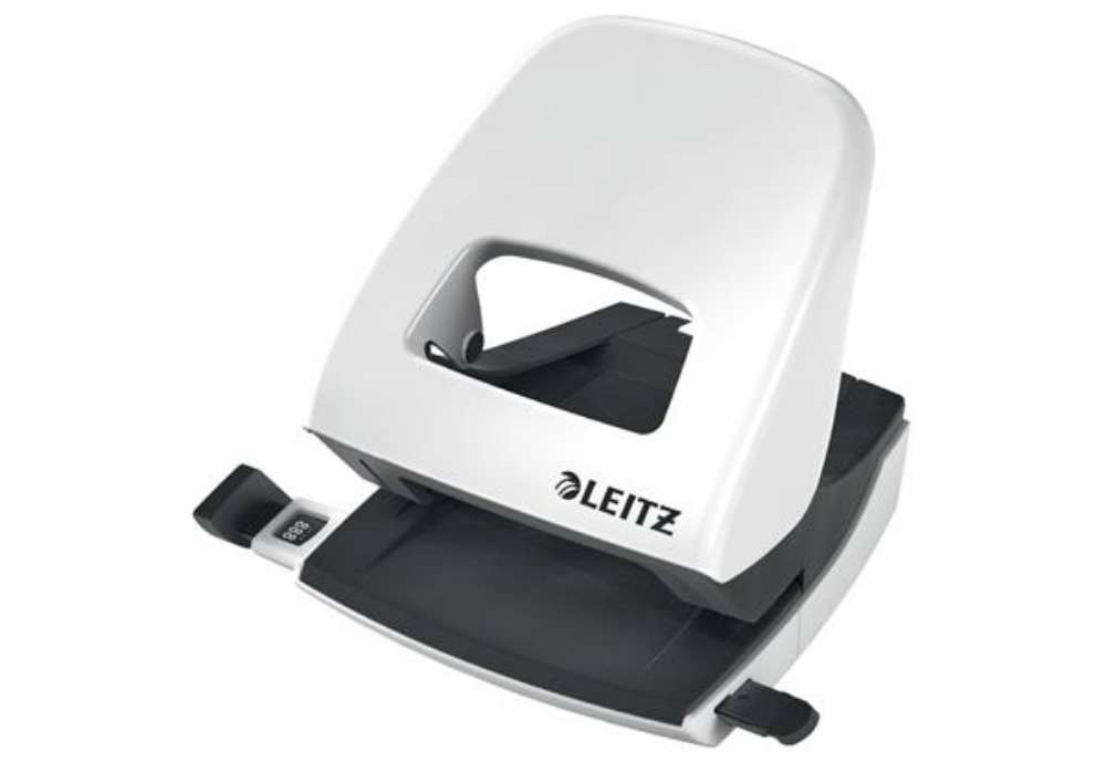 Immagine di Perforatore 5008 2 fori - 30 fogli Leitz NeXXt Series bianco metallizzato 50081201