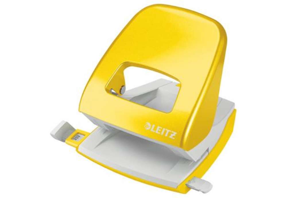 Immagine di Perforatore 5008 2 fori - 30 fogli Leitz NeXXt Series giallo metallizzato 50081216