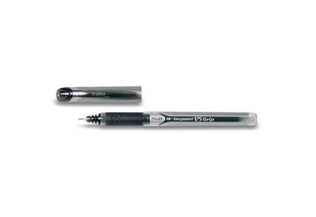 Immagine di Penne a sfera con cappuccio Pilot Hi-Tecpoint V5 Grip 0,5 mm nero 6730