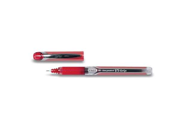 Immagine di Penne a sfera con cappuccio Pilot Hi-Tecpoint V5 Grip 0,5 mm rosso 6732