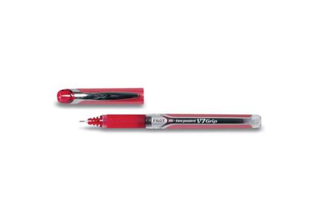 Immagine di Penne a sfera con cappuccio Pilot Hi-Tecpoint V7 Grip 0,7 mm rosso 6737