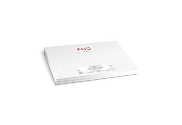 Immagine di Tovagliette Fato in fibra rigenerata 30x40 cm bianco Conf. 480 pezzi - 84016102