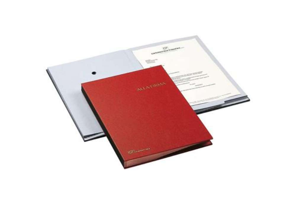 Immagine di Libro Firma Fraschini 18 intercalari con fori rosso 618-A-DR