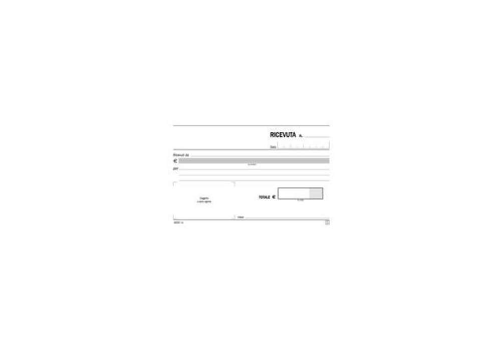 Immagine di Blocco Ricevute generiche Flex 10x16,8 cm - 50x2 copie autoricalcanti DU162570000