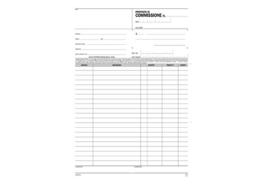 Immagine di Blocco proposte di commissione data ufficio A4 - 50x2 copie autoricalcanti DU16721C000