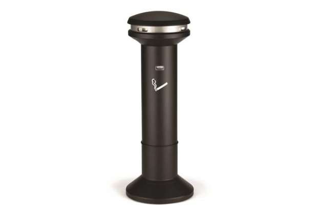 Immagine di Posacenere a colonna Rubbermaid Infinity™ Ultra nero H 105 cm - Ø 40 cm FG9W3400BLA