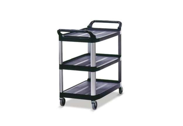 Immagine di Carrello aperto X-tra™ Utility Cart Rubbermaid 3 ripiani 103.2 x 50.8 x 96 cm nero - 1814566