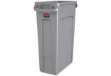Immagine di Contenitore rifiuti per differenziata Rubbermaid Slim Jim® con canali di ventilazione 87 L Grigio -