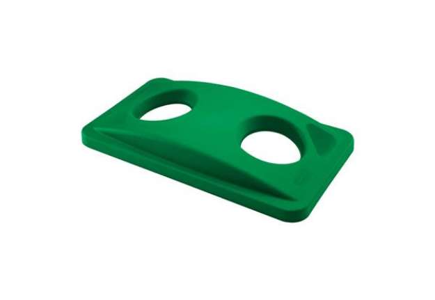 Immagine di Coperchio per Slim Jim forato per le bottiglie Rubbermaid GREEN FG269288GRN
