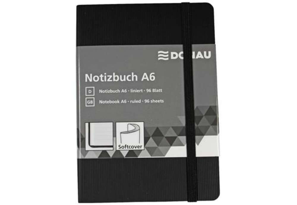 Immagine di Taccuini Donau 95 ff righe A6 nero 1346101-01