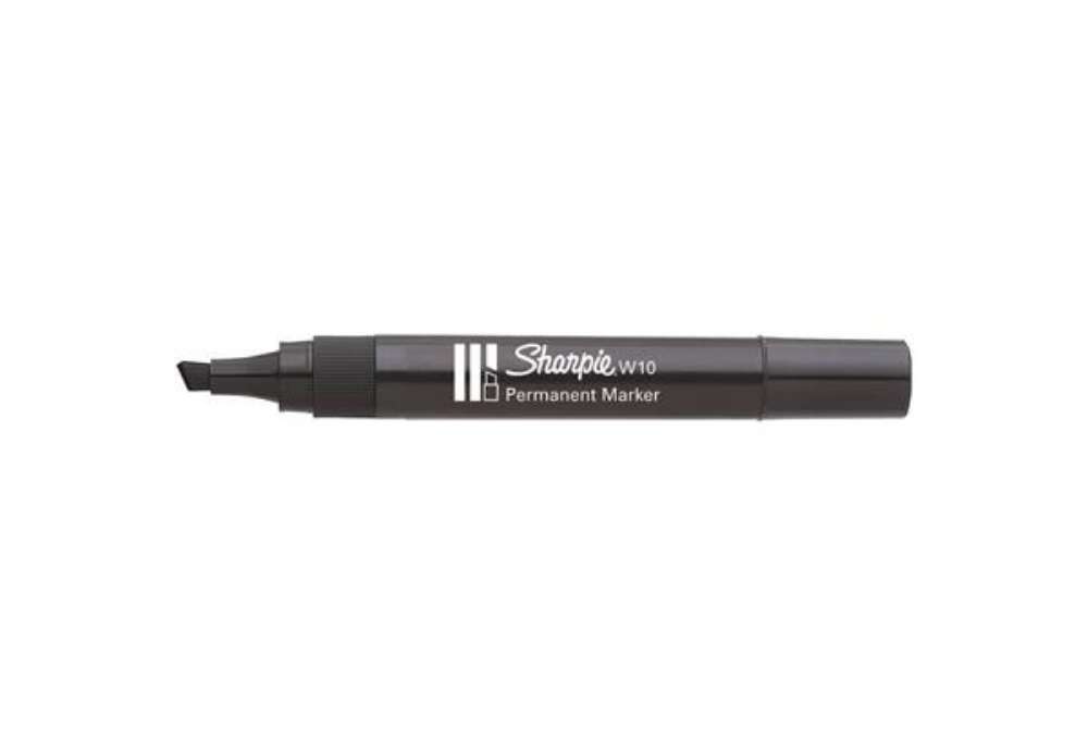 Immagine di Marcatore permanente Sharpie W10 punta a scalpello 5 mm Nero S0192654