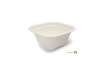 Immagine di Vaschetta quadrata in polpa di cellulosa 340 ml Scatolificio del Garda Bianco - Conf. 125 pz - 3453