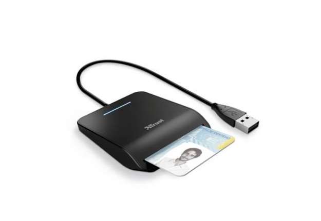 Immagine di Lettore di schede ID Trust Smart Card Reader Primo nero - 23890