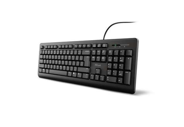 Immagine di Tastiera con cavo Trust TK-150 Silent cavo 1,8 m USB A 2.0 - design resistente ai liquidi nero - 239