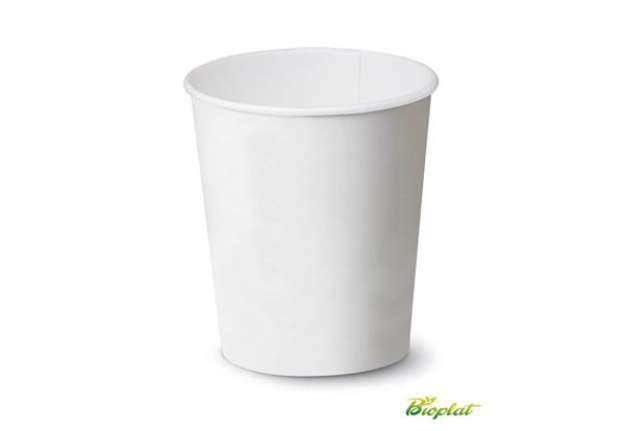 Immagine di Bicchiere 3 oz (85 ml) in cartoncino Bio Scatolificio del Garda bianco Conf. 50 pezzi - 300-00