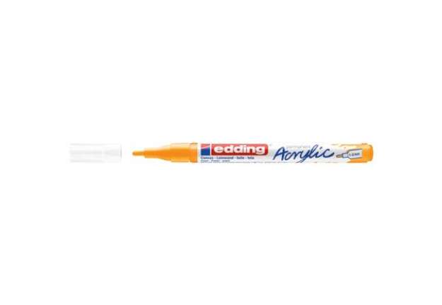 Immagine di Marcatore acrilico Edding 5300  - punta tonda 1-2 mm tratto fine - giallo-sole -E-5300 906