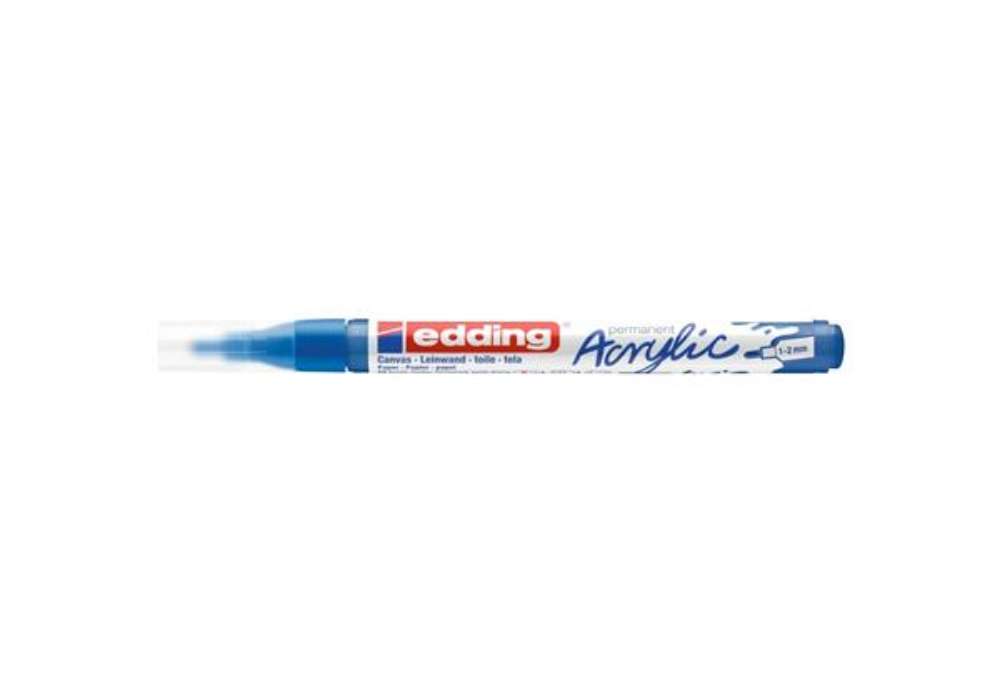 Immagine di Marcatore acrilico Edding 5300  - punta tonda 1-2 mm tratto fine - blu-genziana - E-5300 903