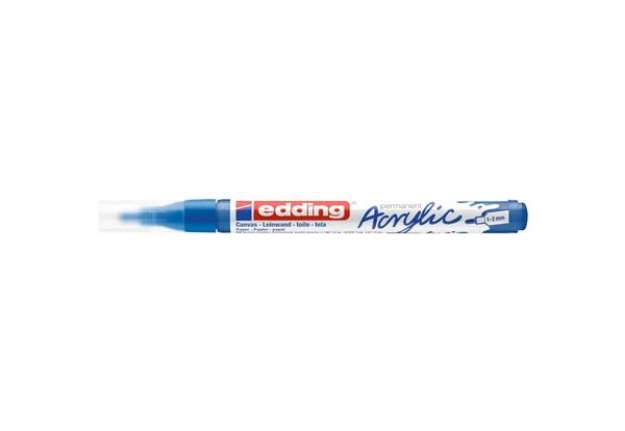 Immagine di Marcatore acrilico Edding 5300  - punta tonda 1-2 mm tratto fine - blu-genziana - E-5300 903