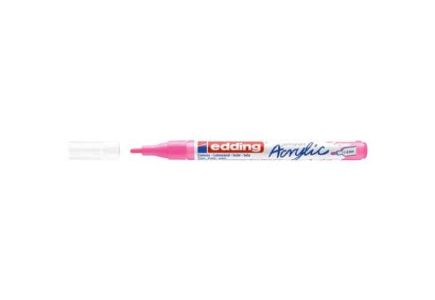 Immagine di Marcatore acrilico Edding 5300  - punta tonda 1-2 mm tratto fine - rosa fluo - E-5300 069