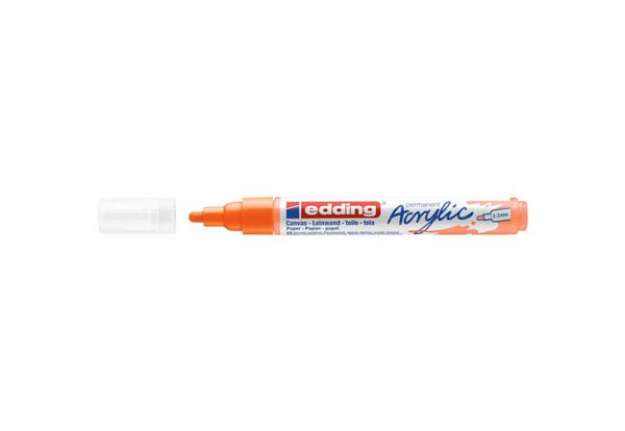 Immagine di Marcatore acrilico Edding 5100 - punta tonda 2-3 mm tratto medio - arancio-fluo - E-5100 066