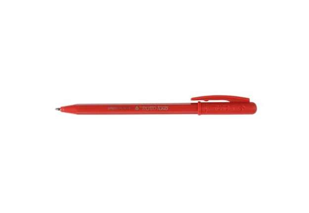 Immagine di Penne a sfera Tratto 1Uno Green Plastic punta 1 mm - tratto 0,5 mm - rosso Conf. 50 pezzi - F838302