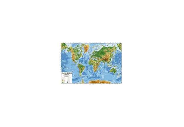 Immagine di Carta geografica plastificata - 100x140 cm CWR planisfero 06997