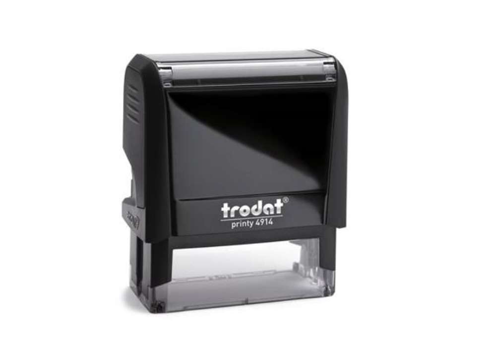 Immagine di Timbro autoinchiostrante max 7 righe Trodat eco PRINTY 4914 - 64x26 mm nero 47586
