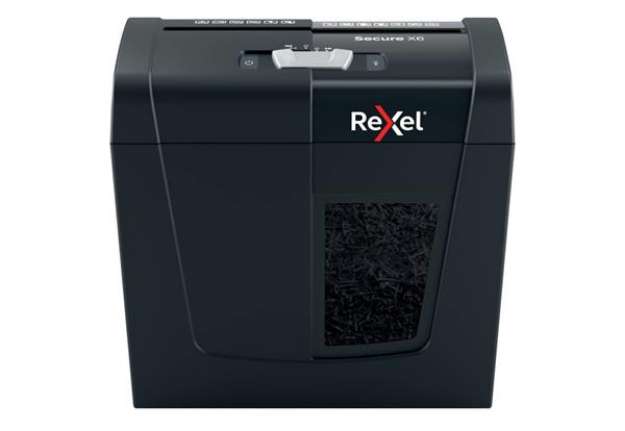 Immagine di Distruggidocumenti uso personale Rexel Secure X6 - P-4 - 10 L - taglio a frammenti 4x40 mm - 2020122