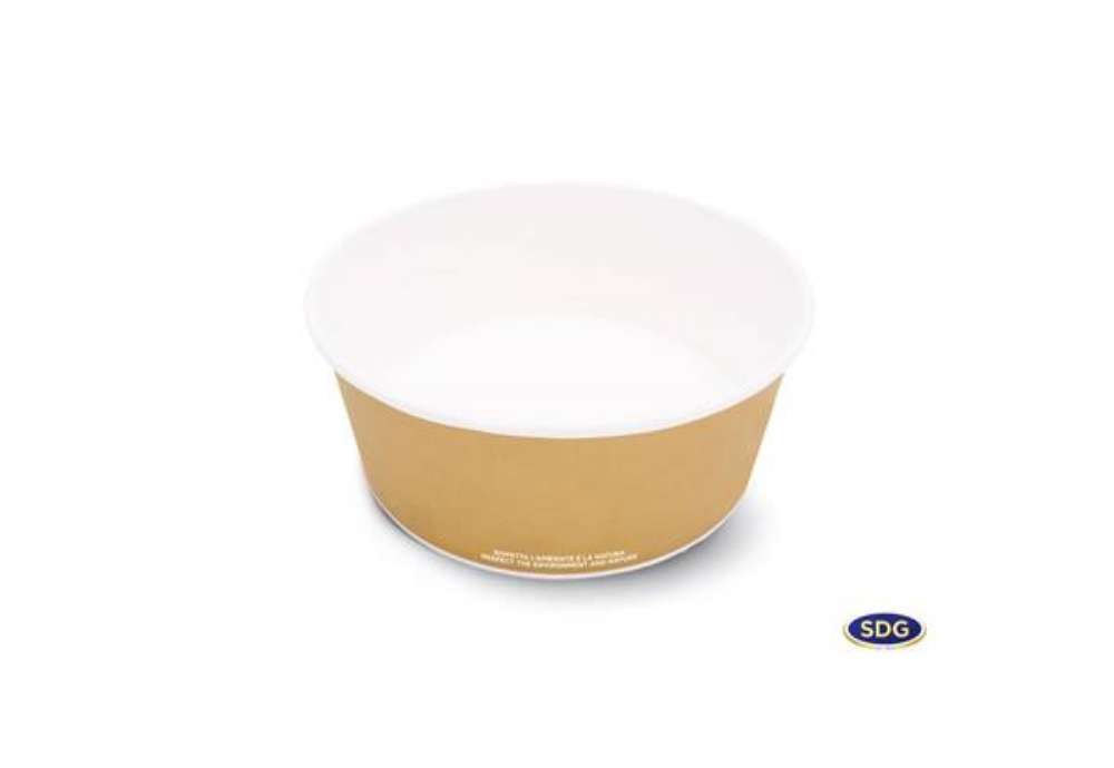 Immagine di Contenitore Fast Food S80 Scatolificio del Garda 800 ml - avana - Confezione 60 pezzi - S80-81
