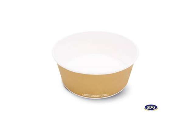 Immagine di Contenitore Fast Food S80 Scatolificio del Garda 800 ml - avana - Confezione 60 pezzi - S80-81