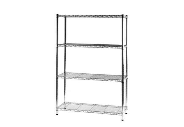 Immagine di Scaffale a 4 ripiani Serena Group Archimede in acciaio grigio 90x36x137 cm - ZN1436-4