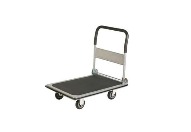 Immagine di Carrello portapacchi Serena Group in lamiera rinforzata grigio/nero 91x61x87 cm - portata 300 kg - P
