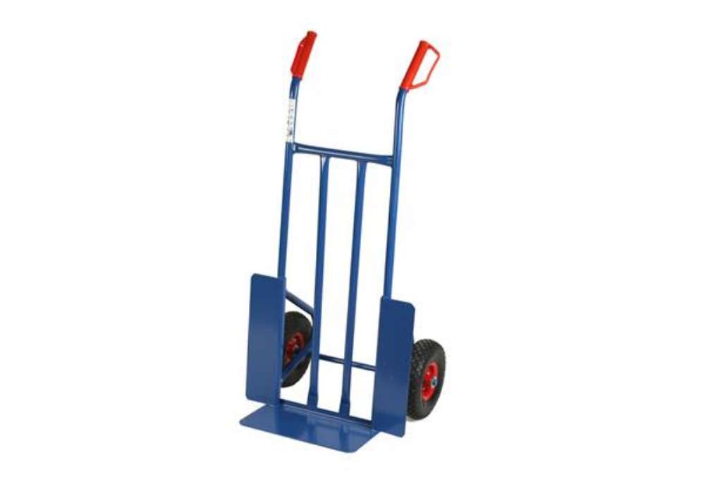 Immagine di Carrello in acciaio Serena Group con doppio manico 57 x 46 x h. 116 cm blu portata 300 kg - HT300