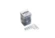 Immagine di Fermagli Leone filo zincato ritrafilato Gran Mix misure assortite zinco brillante barattolo da 125 g