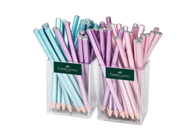 Immagine di Matita Sparkle Jumbo Cosmic - Faber Castell - set barattoli 72 pezzi