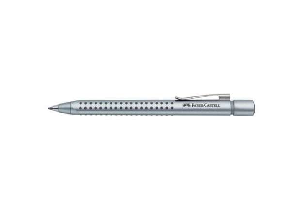 Immagine di Penna a sfera a scatto Faber-Castell Grip 2011 XB argento 144111