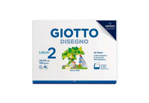 Immagine di Album da disegno Giotto Disegno 2 120 g-  24x33 cm liscio - 20 fogli 583100