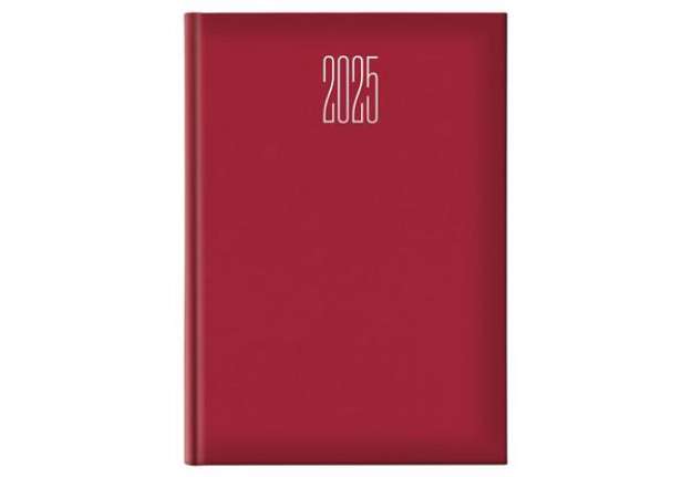 Immagine di Agenda 2026 Giornaliera A4 S/D separati Gommato rosso 26-065100403C