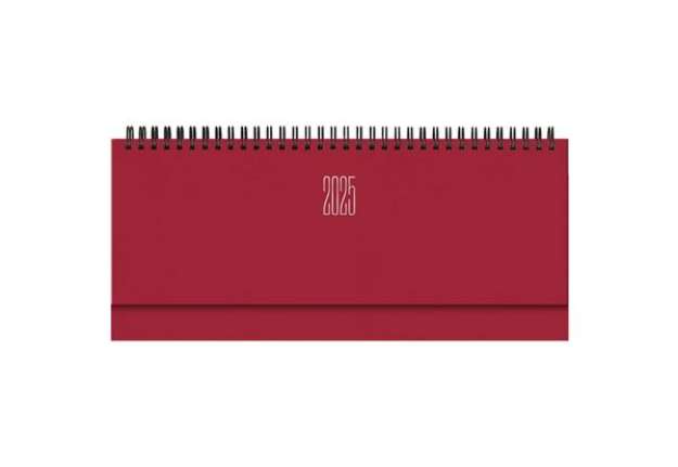 Immagine di Planning 2026 spiralato 29,8x10,5 cm Gommato rosso 26-023000403C