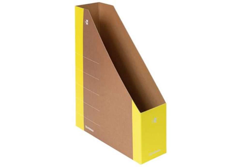 Immagine di Portariviste in cartone formato A4 dorso 8 cm Donau giallo 3550001FSC-11
