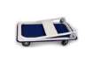 Immagine di Carrello portapacchi Serena Group in lamiera rinforzata bianco/blu 74x48x83 cm portata 150 kg - - PZ